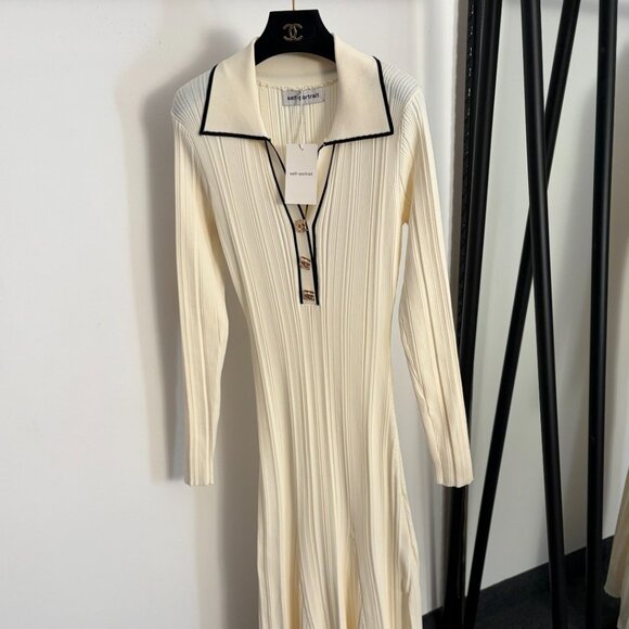 Self-Portrait New Knitted Long-Sleeve Dress Self-Portrait New Knitted Long-Sleeve Dress